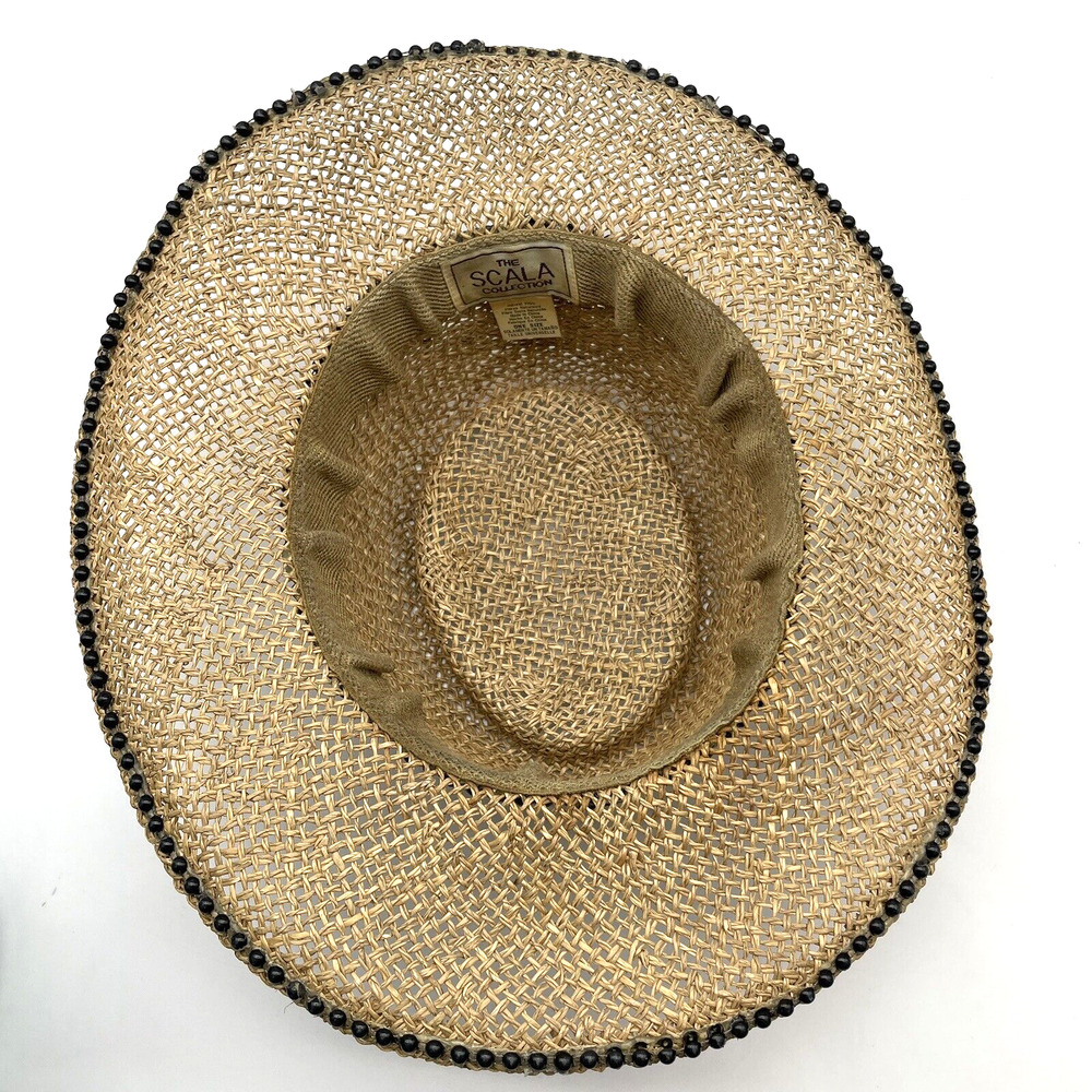 The Scala Collection Straw Hat With Fuzzy Cow Pri… - image 6